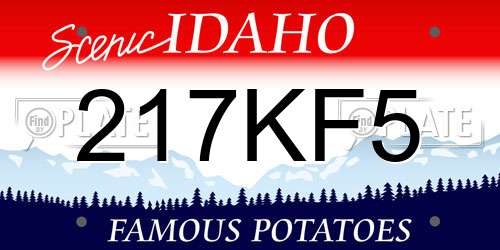217KF5 Idaho License Plate