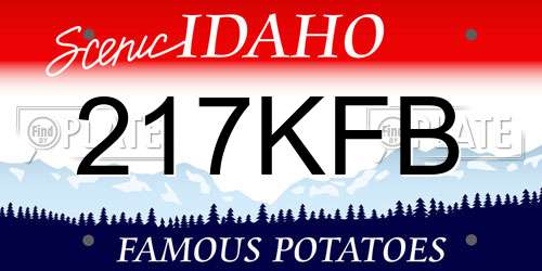217KFB Idaho License Plate