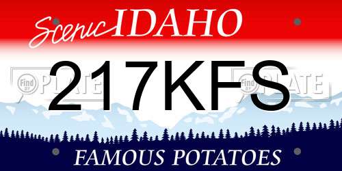 217KFS Idaho License Plate