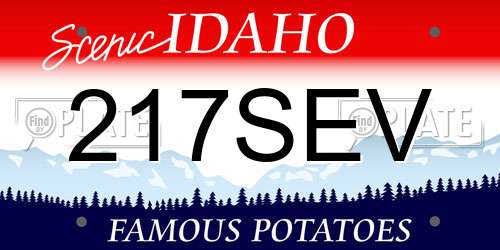 217SEV Idaho License Plate