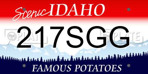 217SGG Idaho License Plate