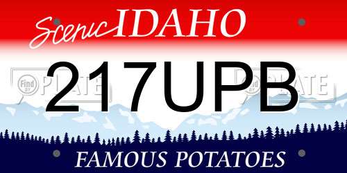 217UPB Idaho License Plate