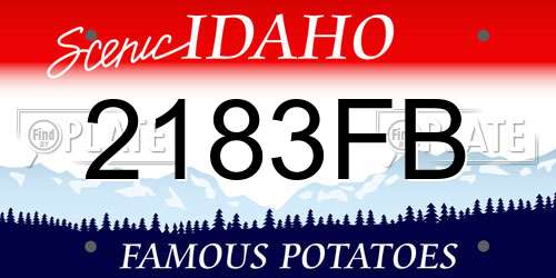 2183FB Idaho License Plate