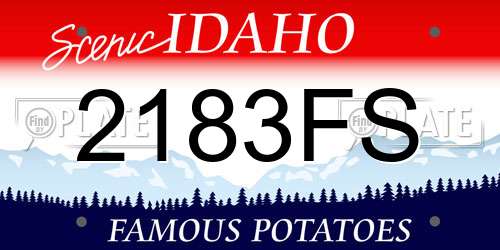2183FS Idaho License Plate