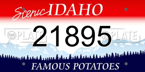 21895 Idaho License Plate