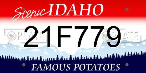 21F779 Idaho License Plate