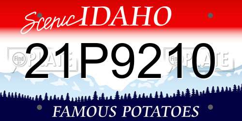 21P9210 Idaho License Plate