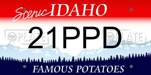 21PPD Idaho License Plate