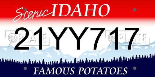 21YY717 Idaho License Plate