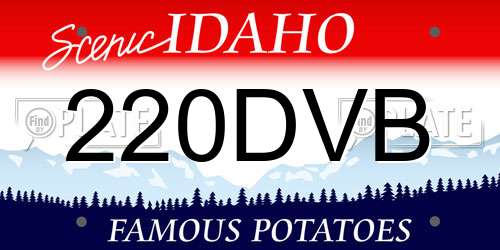 220DVB Idaho License Plate