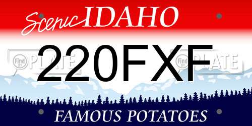 220FXF Idaho License Plate