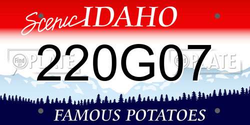 220G07 Idaho License Plate