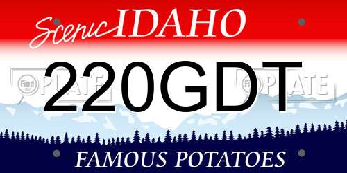 220GDT Idaho License Plate