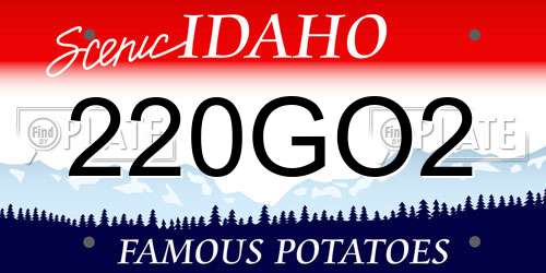 220GO2 Idaho License Plate