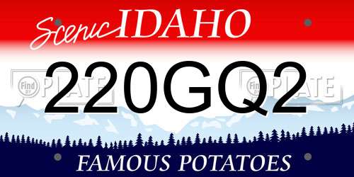220GQ2 Idaho License Plate