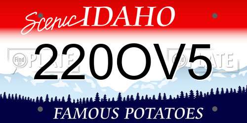 220OV5 Idaho License Plate
