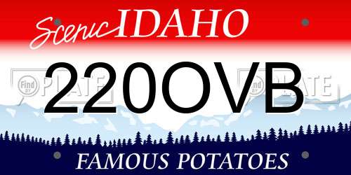 220OVB Idaho License Plate