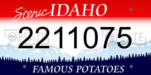 2211075 Idaho License Plate