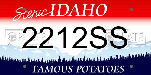 2212SS Idaho License Plate