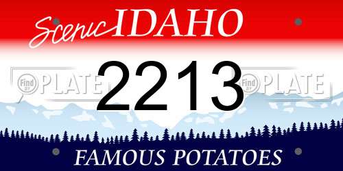 2213 Idaho License Plate