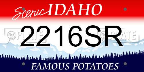 2216SR Idaho License Plate