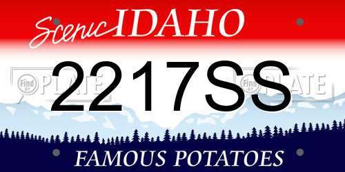 2217SS Idaho License Plate