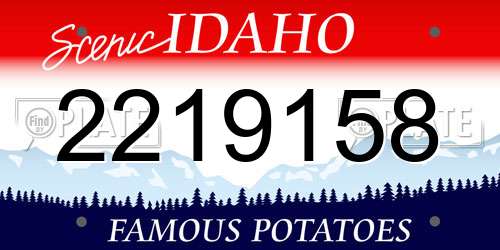 2219158 Idaho License Plate