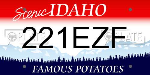 221EZF Idaho License Plate