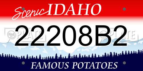 22208B2 Idaho License Plate