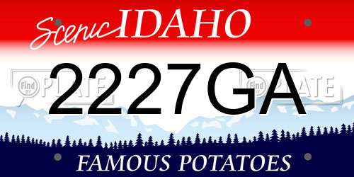 2227GA Idaho License Plate