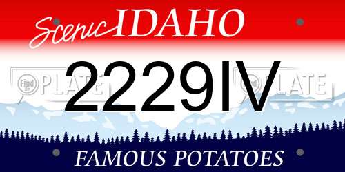 2229IV Idaho License Plate