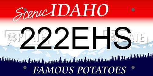 222EHS Idaho License Plate