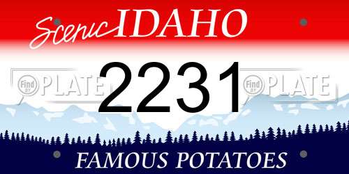 2231 Idaho License Plate