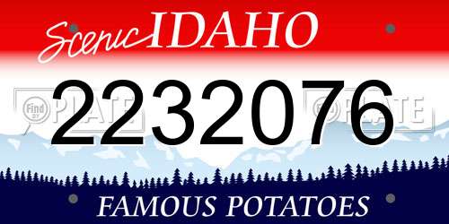 2232076 Idaho License Plate