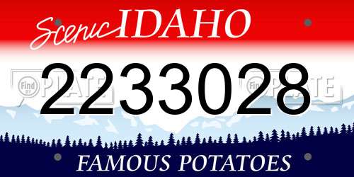 2233028 Idaho License Plate