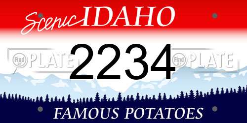 2234 Idaho License Plate