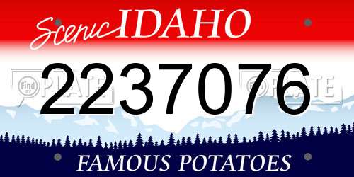 2237076 Idaho License Plate