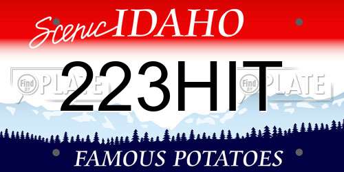 223HIT Idaho License Plate