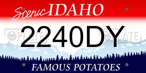 2240DY Idaho License Plate