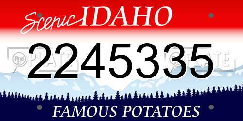 2245335 Idaho License Plate