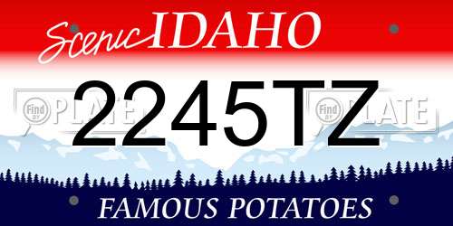 2245TZ Idaho License Plate