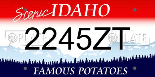 2245ZT Idaho License Plate