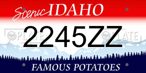2245ZZ Idaho License Plate