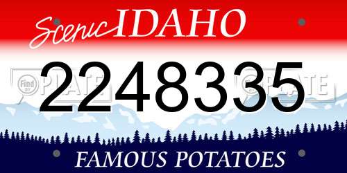 2248335 Idaho License Plate