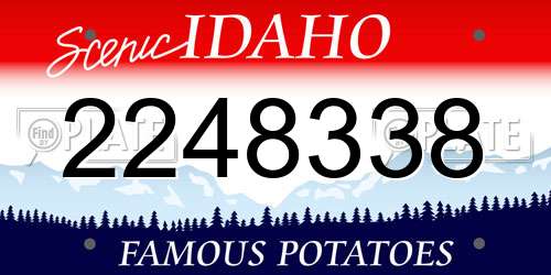 2248338 Idaho License Plate