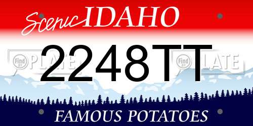 2248TT Idaho License Plate