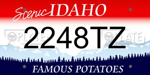 2248TZ Idaho License Plate