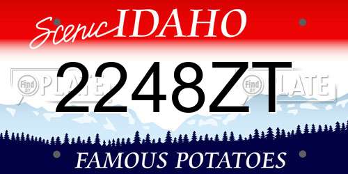 2248ZT Idaho License Plate