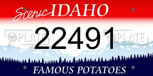 22491 Idaho License Plate