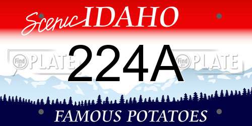 224A Idaho License Plate
